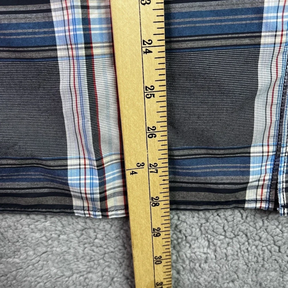 The North Face Mens Button-Up Shirt Multicolor Plaid Short‎ Sleeve Pocket M